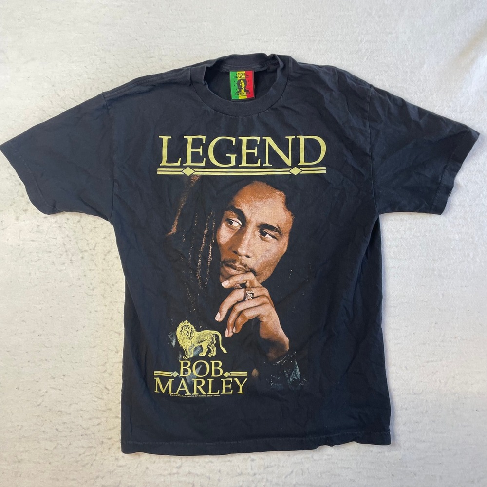 Bob Marley Legend Graphic Tee Mens Large Black Zion Rootswear 2011 Reggae Shirt